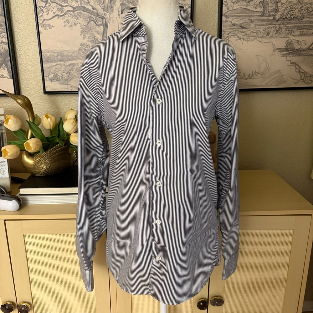 TAYLOR STITCH‎ Nave Striped Button Down Long Sleeve Shirt Men’s Size 36